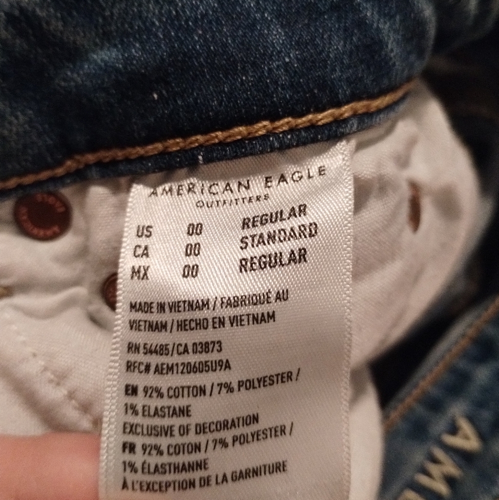 American Eagle blue bell-bottoms jeans
